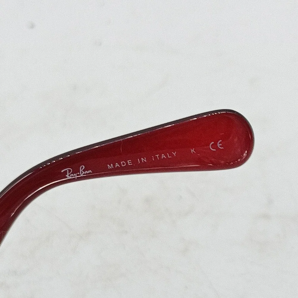 Ray-Ban RB 4122 735/8G Red Rectangular Eyeglass Frames Italy 176